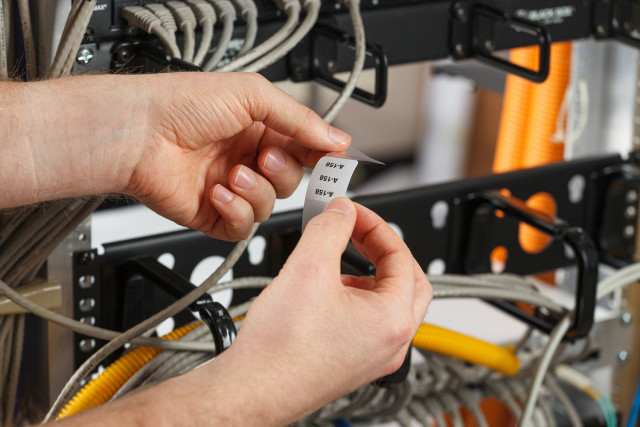 Self-Laminating Wire Label